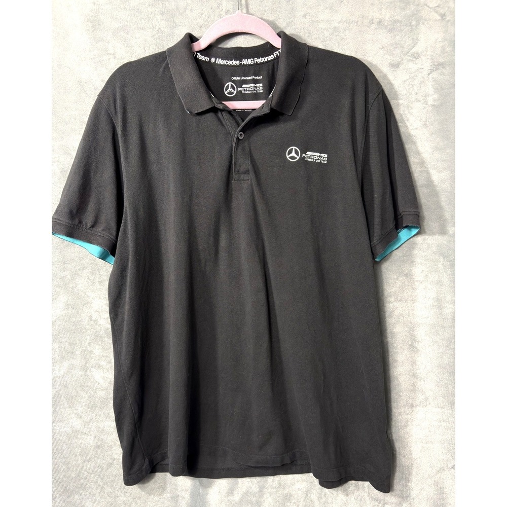 Mercedes AMG PETRONAS Formula One Team Polo Shirt Men's‎ Black 2XL